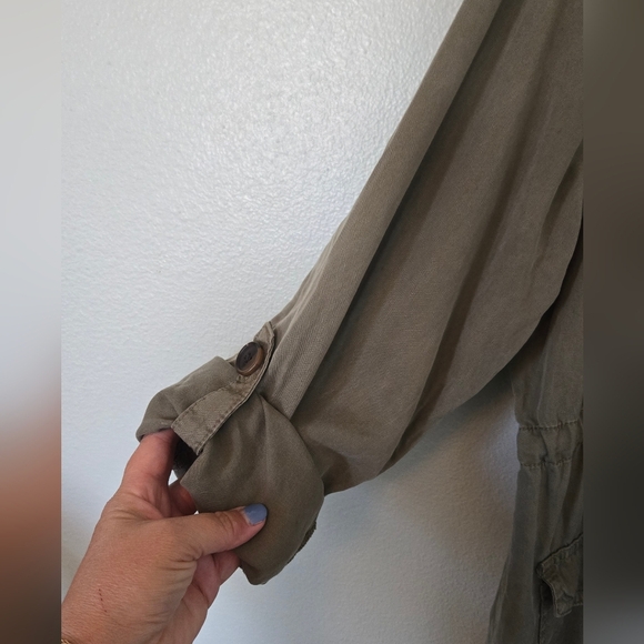 Knox Rose | Olive Green Flyaway Jacket Size Large - Picture 8 of 10